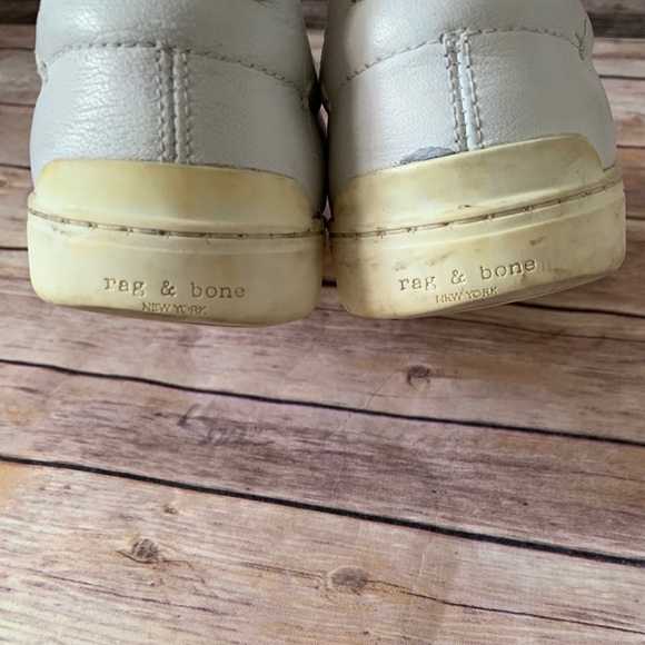 Rag & Bone White Leather Sneakers - Picture 7 of 8